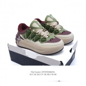 180 【公司级】斐乐 女款松糕跟休闲鞋 Fila Fusion 厚底增高百搭运动板鞋 意大利百年经典运动品牌，网红单品 小红书推荐爆款 Fila斐乐新款小白鞋