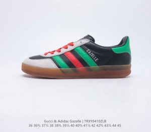 阿迪达斯 Adidas originals x Gucci Gazelle 阿迪古驰联名经典休闲板鞋 复古男女运动鞋 融汇两个品牌丰富且历史悠久的典藏元素 a