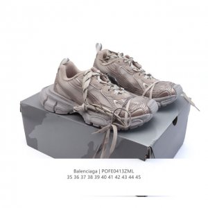 公司级 巴黎世家 Balenciaga 3Xl Sneakers 巴黎世家 十代网布系带低帮走秀复古老爹运动鞋 透气网纱 网面 材料和聚氨酯 磨损效果 鞋头边缘