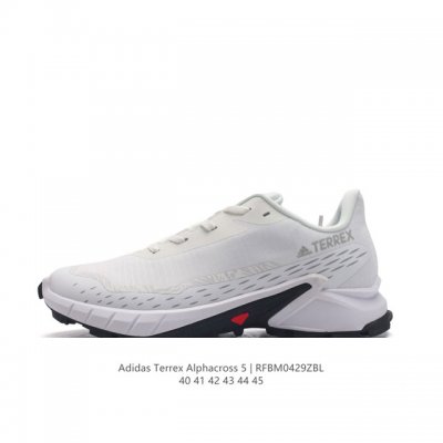 阿迪达斯 Adidas Alphacross 5 男士越野跑鞋,抓地力强,持久舒适,多功能性能 防水越野跑鞋,防水防风雨,持久舒适 厚底防滑通用百搭平衡耐磨徒步