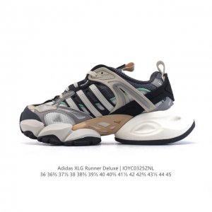 210 【公司级】阿迪达斯Adidas Xlg Runner Deluxe 跑步者豪华版系列低帮厚底增高老爹风复古缓震休闲运动慢跑鞋。男女鞋#原楦原纸版开发版型