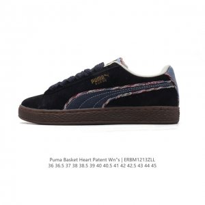 彪马 Puma Basket Heart Patent 男女士厚底增高休闲板鞋。Puma Basket以puma Suede为设计原型,1971年以篮球鞋为设计