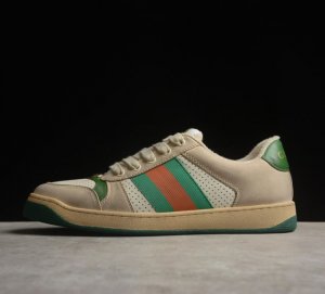 Gucci Distressed Screener Sneaker 古驰小脏鞋系列经典原型复古百搭做旧老爹板鞋 复古学院风 怀旧版 原厂订单 目前市面最强#原版