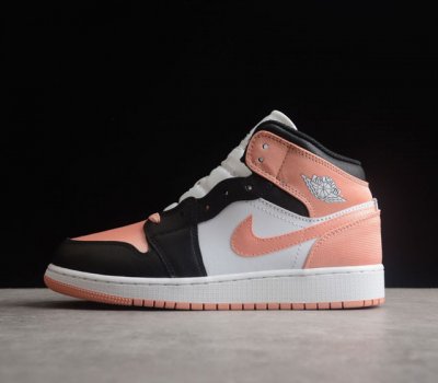 CJ版本 纯原 Air Jordan 1 Mid AJ1 乔1黑白粉 运动文化篮球鞋 DM9077-108 全新流水线出品 唯一平替选择 市场第二梯队最强版