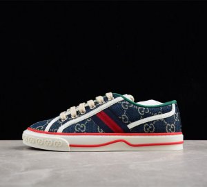 纯原级 Gucci Tennis 1977 Print Sneaker 古驰帆布印花复古休闲运动板鞋 独家定制 全身20几个细节点全部做到一致还原 吊打市
