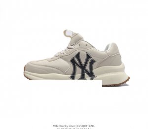 全新2023新款 Ny美国榄球洋基队new York Yankees X Mlb Chunky Runner Liner 莱纳系列低帮厚底老爹风透气舒适皮面休闲