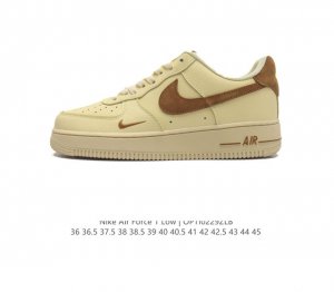 真二层皮 耐克nike Air Force 1 Low 空军一号 Af1 低帮百搭休闲运动板鞋 柔软 弹性十足的缓震性能和出色的中底设计 横跨复古与现代的外型结
