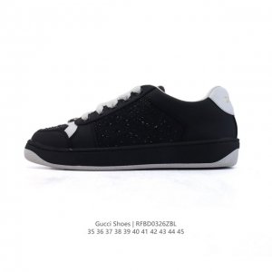 200 【公司级】Gucci 古驰 百搭休闲运动板鞋。明星同款 小红书爆款 闪钻鞋面 小白鞋 厚底增高男士运动鞋 真标 2025Ss新色，经典高奢品牌Gucci