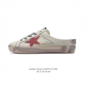 公司级 Golden Goose Deluxe Brand Sstar来自意大利ggdb脏出天际的小脏鞋 包头半拖运动鞋 潮复古板鞋 一脚蹬休闲拖鞋，宋仲基欧巴