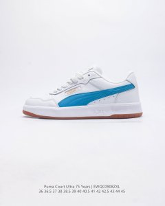 Puma 彪马正品court Ultra 75 Years男女运动板鞋 新款男女同款情侣复古休闲鞋 封口类型: 系带式 鞋跟类型: 无鞋跟 鞋面材质:天然皮革+