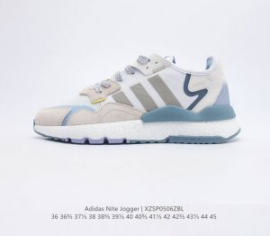 阿迪达斯 Adidas Nite Jogger 全新配色王嘉尔代言款男女运动鞋 针织透气鞋面 夜行者 3M反光 真爆大底复古跑鞋 针织透气网布搭配皮革拼接打造