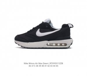 耐克 Nike Air Max Dawn 黎明系列 低帮气垫百搭休闲运动慢跑鞋 从配色上彰显出浓厚的复古气质 最大的亮点当属鞋型设计上加入结构元素 汲取1984