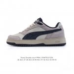 新品 彪马 Puma 男女士Doublecourt 运动休闲鞋皮革 中性 防滑 低帮 板鞋 男女同款 2025新款时尚经典避震缓冲百搭板鞋#秋日鞋柜大公开 #这