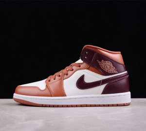 Air Jordan 1 Mid Aj1 乔1焦糖棕 中邦文化休闲板鞋 Bq6472- 尺码 36 36.5 37.5 38 38.5 39 40 40.5 4