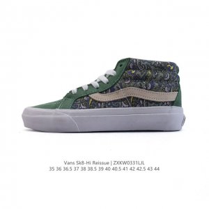 Vans 万斯 采用正确原装铝楦数据开发鸟嘴楦型版本范斯Vans Sk8-Mid Reissue S改良帆布休闲运动硫化滑板鞋。 类型：男女鞋 码数：35-44