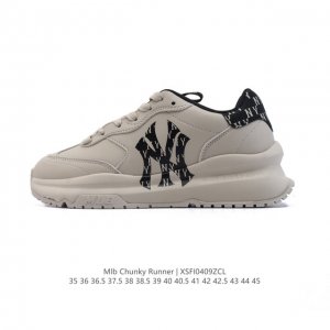 全新2025年新款，Ny美国榄球洋基队New York Yankees X Mlb Chunky Runner Liner 莱纳系列低帮厚底老爹风透气舒适皮面休