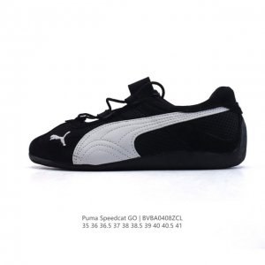 Puma Speedca Og 彪马极速赛车系列低帮德训风 皮革拼接鞋面复古百搭休闲运动赛车鞋 鞋款从80、90年代赛车手所穿的防火赛车鞋为原型，鞋身线条模仿了