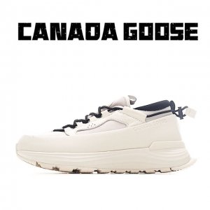 独家实拍canada Goose Glacier Trail 加拿大鹅 明星同款 圆头系带皮革低帮生活休闲板鞋 7785M #采用创新、完全防水和透气的 Hdr