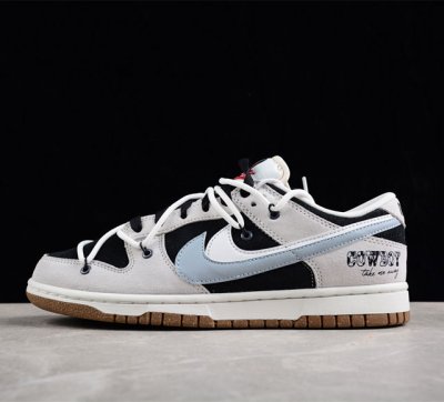 Nk SB Dunk Low 85 白灰双勾绑带 SB低帮运动休闲板鞋 DO9457-135 尺码 36 36.5 37.5 38 38.5 39 40 40