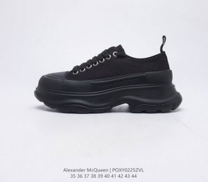 意大利高奢品牌-亚历山大 麦昆Alexander McQueen sole sneakers低帮时装厚底显高百搭休闲松糕鞋厚底增高帆布鞋 新款 官方同步发售