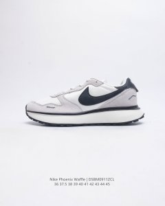 耐克 Nike Phoenix Waffle 华夫50周年系列华夫复古休闲运动慢跑鞋 后跟tpu独家4块滑块模具 夏季热门款 皮革织物面拼接透气休闲跑步鞋 货号