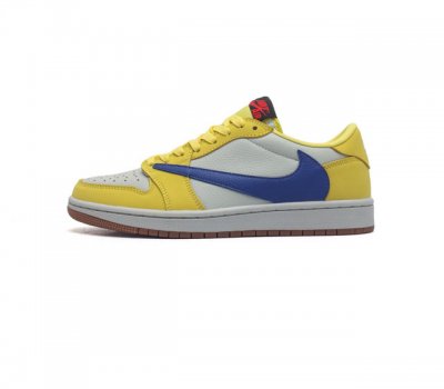 Travis Scott X Air Jordan 1 Low Aj1乔1低帮倒钩 Ts联名款运动休闲板鞋 原鞋原楦原纸板开发 Prime Asia正确皮料 质