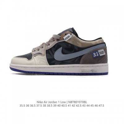 公司级 真标性比价新配色出货air Jordan 1 Low Panda 低帮 熊猫 Aj1 乔丹1代 Aj1 乔1 低邦乔丹篮球鞋系列 鞋身采用灰色打造鞋身框