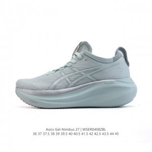 新品 Asics亚瑟士升级Gel-Nimbus 27男女款跑鞋透气缓震回弹跑鞋N27跑步鞋该鞋款专为提高跑者舒适度和运动表现而设计，搭载了新型鞋面材料和更强的缓