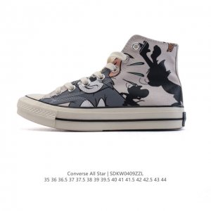 Converse 高帮男女士运动鞋 匡威全明星复古 休闲百搭板鞋 春季新款 猫和老鼠 经典透气帆布面慢跑鞋。这个系列是匡威最古老的系列了。是匡威品牌公司1908