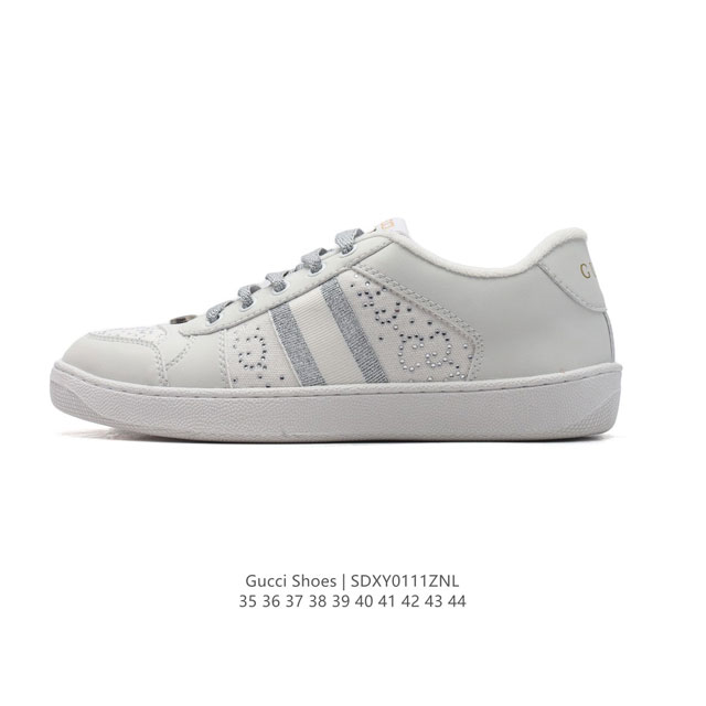 210 【公司级】Gucci 古奇 小白鞋 古驰奢侈品男女运动板鞋 休闲鞋子 Gucci Tennis 1977老花鞋，经典耐穿，复古感满满的Gucci老花鞋老