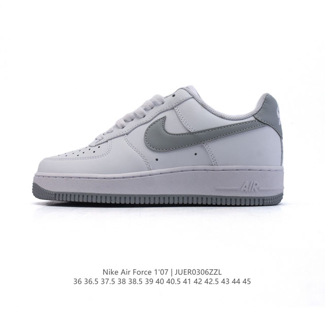 140 耐克 Nike Air Force 1 '07 Low 2025新年新款 空军一号含气垫 小白鞋 低帮百搭厚底增高休闲运动板鞋。柔软、弹性十足的缓震性能