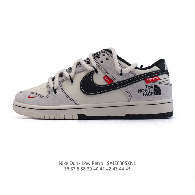 340 【公司级】耐克 Nike Dunk Low Retro 运动鞋复古板鞋 解构绑带双鞋带，作为 80 年代经典篮球鞋款，起初专为硬木球场打造，后来成为席卷