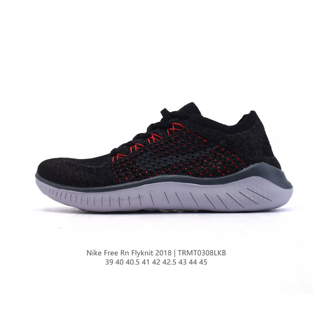 120 耐克 Nike Free Rn Flyknit 2018 飞线 防滑耐磨 舒适轻便 网面透气运动鞋 减震回弹 织物 低帮 跑鞋 舒服 舒适 轻便 适合夏