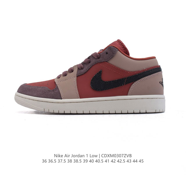 190 耐克 乔丹Air Jordan 1 Low Aj1 乔1 乔丹1代Aj1 低帮复古文化休闲运动篮球鞋。从1985 年面世的元年款汲取设计灵感，采用简洁大