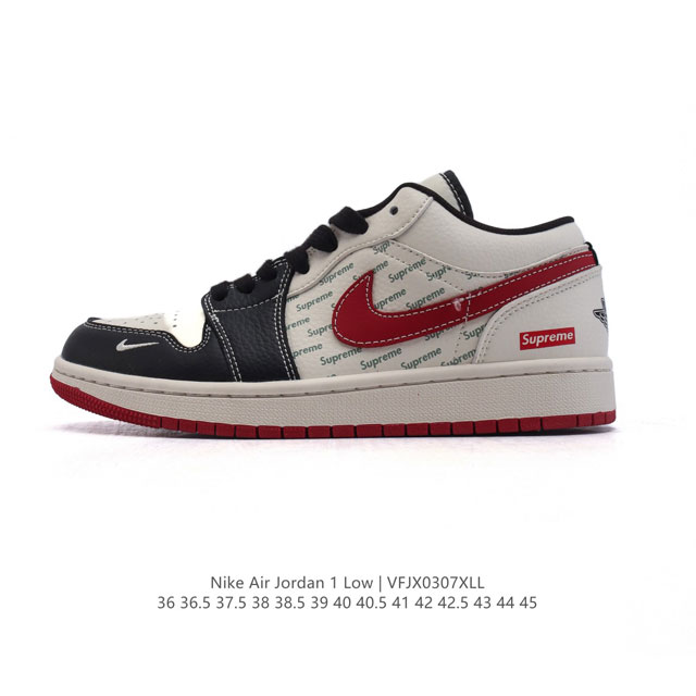 260 【公司级】耐克 乔丹Air Jordan 1 Low Aj1 乔1 乔丹1代Aj1 低帮复古文化休闲运动篮球鞋。从1985 年面世的元年款汲取设计灵感，