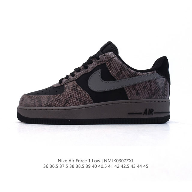 160 耐克 Nike Air Force 1 '07 Low 2025新年新款 空军一号含气垫 小白鞋 低帮百搭厚底增高休闲运动板鞋。柔软、弹性十足的缓震性能