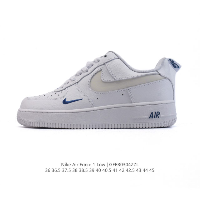 140 耐克 Nike Air Force 1 '07 Low 2025新年新款 空军一号含气垫 小白鞋 低帮百搭厚底增高休闲运动板鞋。柔软、弹性十足的缓震性能