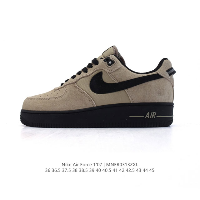 160 耐克 Nike Air Force 1 '07 Low 2025新年新款 空军一号含气垫 小白鞋 低帮百搭厚底增高休闲运动板鞋。柔软、弹性十足的缓震性能