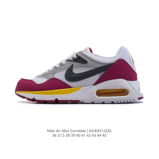 160 耐克（Nike） Air Max Correlate 气垫缓震耐磨运动鞋时尚潮流休闲透气跑步鞋，选用网眼鞋面，脚感舒适透气。鞋舌、鞋侧及后跟处饰有品牌标