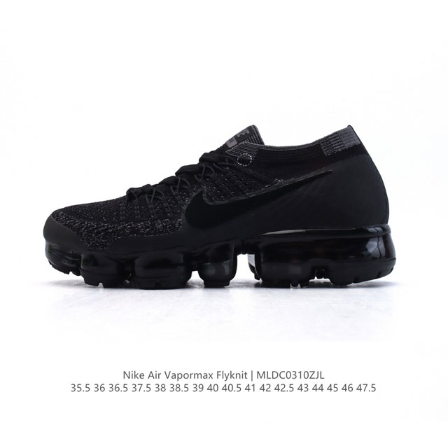 230 【公司级】耐克（Nike）Air Vapormax Flyknit 轻盈透气针织男女气垫跑步鞋 回弹缓冲休闲鞋 防滑 减震 耐磨 轻便 外露式360度全