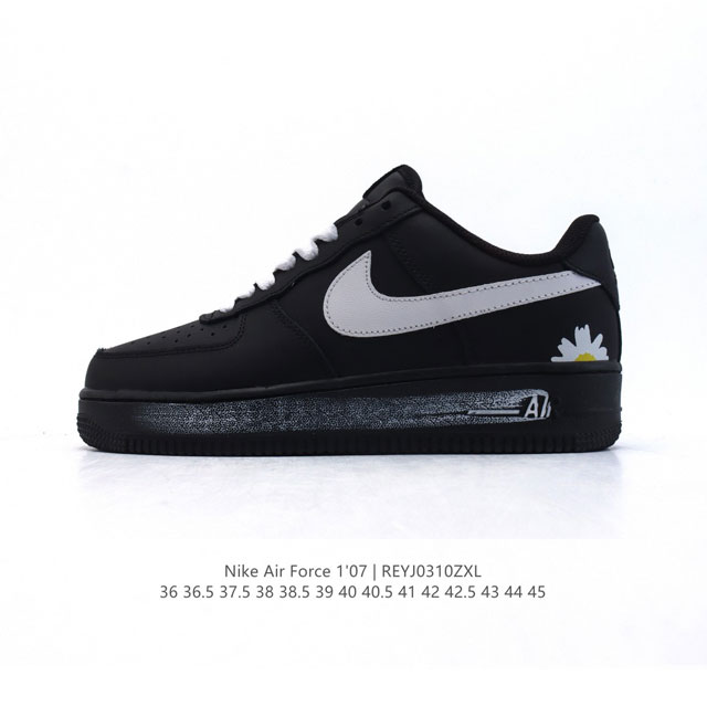 160 耐克 Nike Air Force 1 '07 Low 2025新年新款 空军一号含气垫 小白鞋 低帮百搭厚底增高休闲运动板鞋。柔软、弹性十足的缓震性能