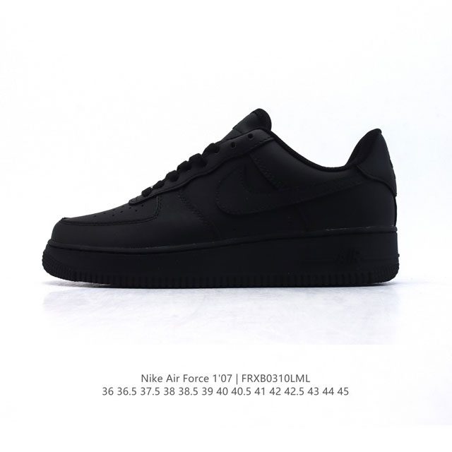 90 耐克 Nike Air Force 1 '07 Low 2025新年新款 空军一号含气垫 小白鞋 低帮百搭厚底增高休闲运动板鞋。柔软、弹性十足的缓震性能和