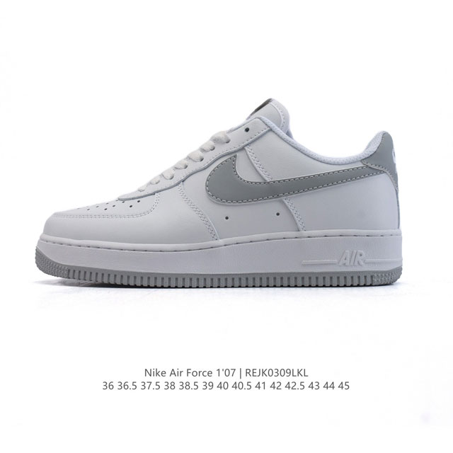 120 耐克 Nike Air Force 1 '07 Low 2025新年新款 空军一号含气垫 小白鞋 低帮百搭厚底增高休闲运动板鞋。柔软、弹性十足的缓震性能