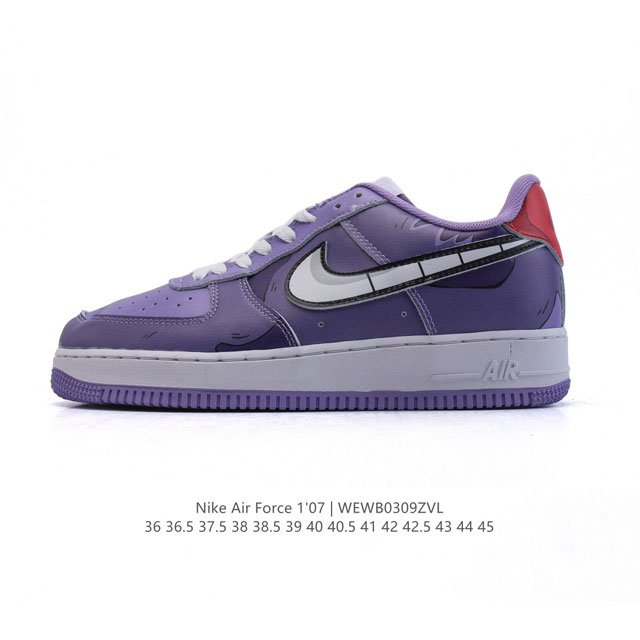 180 耐克 Nike Air Force 1 '07 Low 2025新年新款 空军一号含气垫 小白鞋 低帮百搭厚底增高休闲运动板鞋。柔软、弹性十足的缓震性能