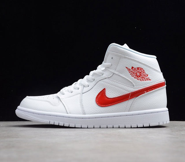 Air Jordan 1 Mid 白大学红 BQ6472-106 36 36.5 37.5 38 38.5 39 40 40.5 41 42 42.5 43