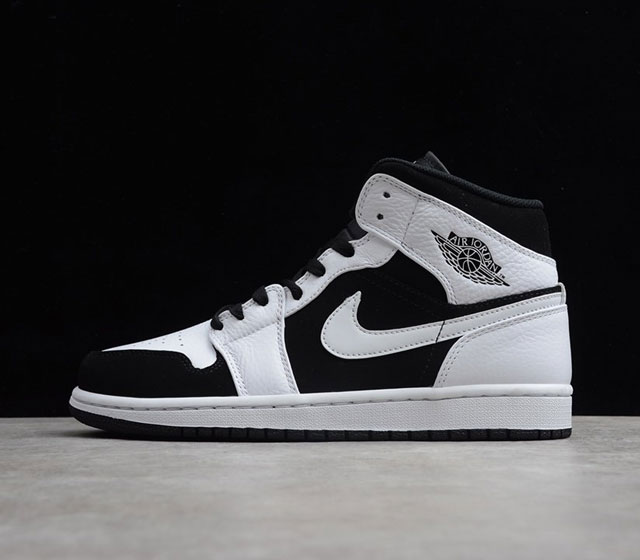 公司级 AIR JORDAN1 MID 乔1 中邦 8孔 熊猫 554724-113 40 40.5 41 42 42.5 43 44 44.5 45 46