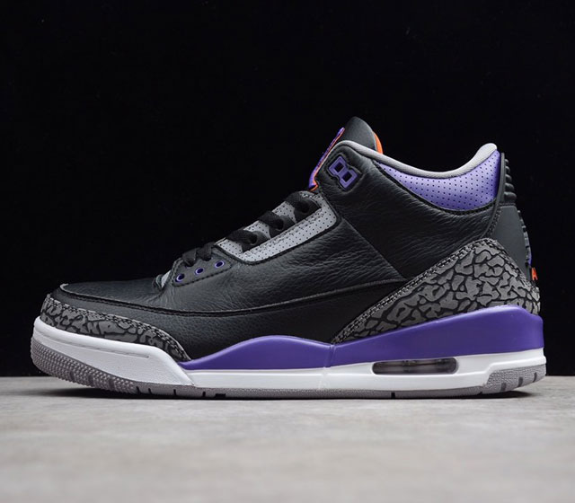 AJ 3 Court Purple 黑紫 CT8532-050 40 40.5 41 42 42.5 43 44 44.5 45 46 47