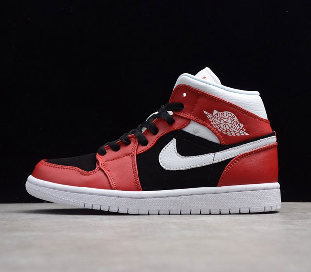 Air Jordan 1 Mid AJ1 黑白红 小芝加哥 BQ6472 601 ... 36 36.5 37.5 38 38.5 39 40 40.5 41