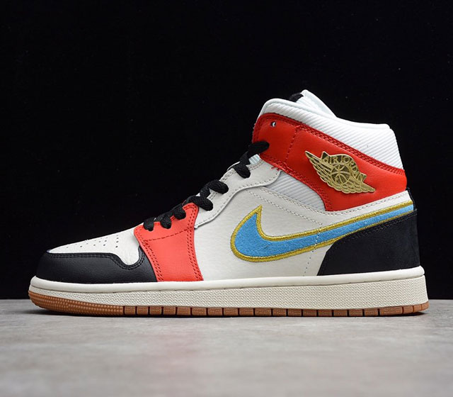 Air Jordan 1 MID AJ1 中帮 黑红蓝 金属飞翼 DC1426-100 36 36.5 37.5 38 38.5 39 40 40.5 41