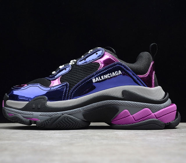 巴黎世家 Balenciaga 黑亮紫 524039-W2FW1-1976 35 36 37 38 39 40 41 42 43 44 45 46